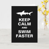 おもしろい泳ぐ人またはサーファー保アムのシャーク攻撃 カード (黄色い花)