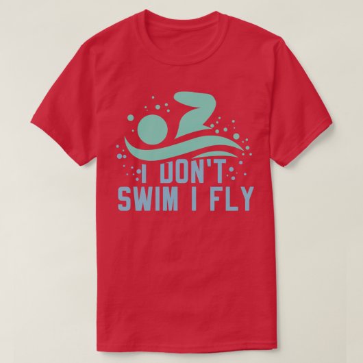 おもしろい泳ぐ人 Tシャツ (デザイン正面)