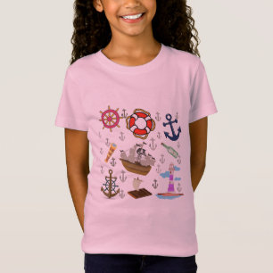 おもしろい海子供へアイコン – Cute & ミニマル Sea Desi Tシャツ