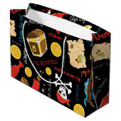 おもしろい海賊模様キッズおもしろい抱き枕 ラージペーパーバッグ (裏面アングル)