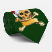 おもしろい海賊版スカル&クロスボーンサンタ・ハット・クリスマス ネクタイ (ロール)