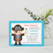 おもしろい海賊船長ボーイテーマ誕生会 招待状 (スタンド正面)