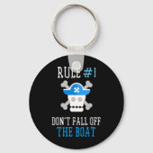 おもしろい海賊規定は船上の男の秋をオフにしない キーホルダー (正面)