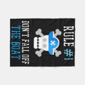 おもしろい海賊規定は船上の男の秋をオフにしない フリースブランケット (正面(横))