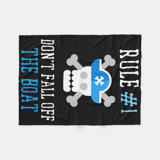 おもしろい海賊規定は船上の男の秋をオフにしない フリースブランケット (正面(横))