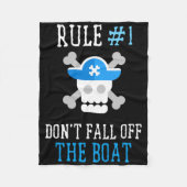 おもしろい海賊規定は船上の男の秋をオフにしない フリースブランケット (正面)