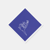 おもしろい深いブルーカンガルーグラフィックバースデーパーティー スタンダードカクテルナプキン (角)