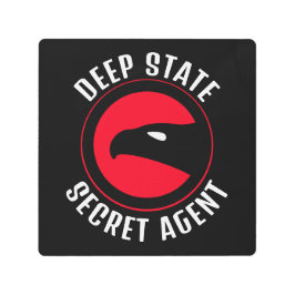 おもしろい深い州シークレットエージェント メタルプリント