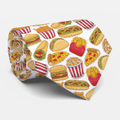 おもしろい混合食品愛好家タイル模様 ネクタイ (ロール)