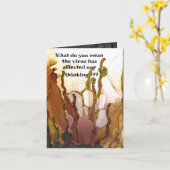 おもしろい混沌ユーモアのあるとした時代の現実 カード (黄色い花)