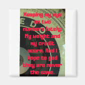 おもしろい減量 マグネット (正面)