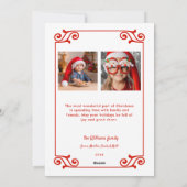 おもしろい渦巻形のス縁ど・メリー・クリスマス写真 シーズンカード (裏面)