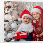 おもしろい渦巻形のス縁ど・メリー・クリスマス写真 三つ折りカード (内部最初)