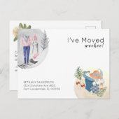 おもしろい温暖な気候ビーチ引越し家 案内ポストカード (正面/裏面)