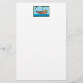 おもしろい漁師 便箋 (正面)