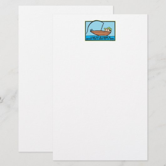 おもしろい漁師 便箋 (正面/裏面)