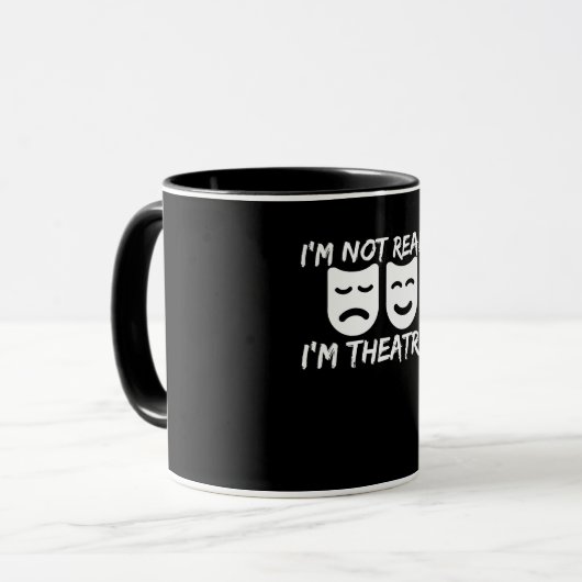 おもしろい演劇マスク俳優プロデューサーのディレクターのためのギフト マグカップ (正面左)