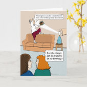 おもしろい演技ドラマティック誕生日 カード (黄色い花)