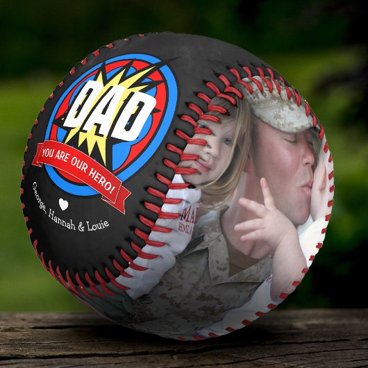 おもしろい漫画お前は俺たちのヒーローだ！パパ |父の日 野球ボール