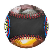 おもしろい漫画お前は俺たちのヒーローだ！パパ |父の日 野球ボール (裏面)