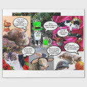 おもしろい漫画が猫の話風変わりをやめる ラッピングペーパー (フラット)