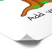 おもしろい漫画のツパーソナライズされたリー ポスター (角)