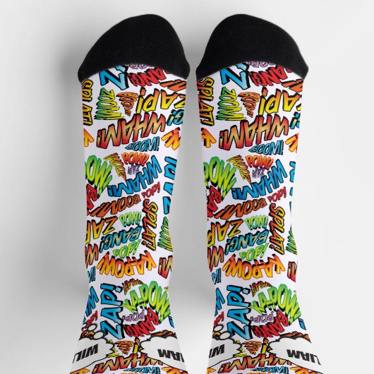 おもしろい漫画のパーソナライズされたブック名 ソックス (上部)