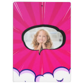 おもしろい漫画のパーソナライズされたメッセージ写真 クリップボード (裏面)