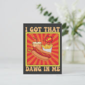 おもしろい漫画のホットドッグセットだ 私にはあの犬がいる ポストカード (スタンド正面)