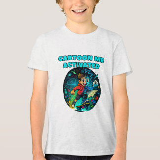 おもしろい漫画の男の子のシャツ トライブレンドTシャツ