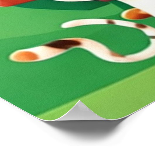 おもしろい漫画の画像メッシかわいい動物 ポスター (角)