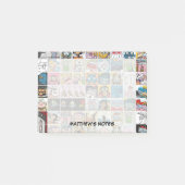 おもしろい漫画キャラクターキッズパターンパーソナライズされた位置 ポストイット (正面)