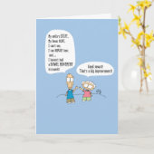 おもしろい漫画グリーティングカード034 カード (黄色い花)