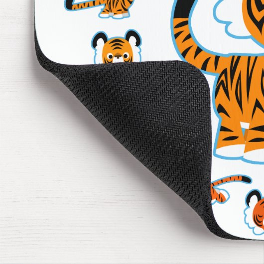 おもしろい漫画タイガースマンダラ(青)マウスパッド マウスパッド (コーナー)