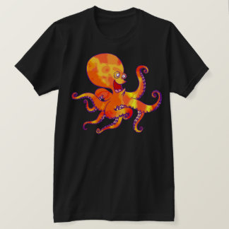 おもしろい漫画タコTシャツ Tシャツ