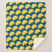 おもしろい漫画チーズウェッジ – イニシャル/ニックネームの追加 シェルパブランケット (正面)