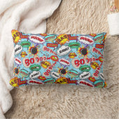 おもしろい漫画パターン ランバークッション (ブランケット)