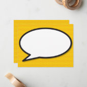 おもしろい漫画ブックの音声バブル ノートカード (正面/裏面インサイチュ)