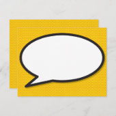 おもしろい漫画ブックの音声バブル ノートカード (正面/裏面)