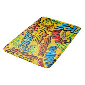 おもしろい漫画ブックモダンカラフルタイポグラフィ バスマット (アングル)