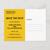 おもしろい漫画ブック日付の写真を保存 案内ポストカード (裏面)