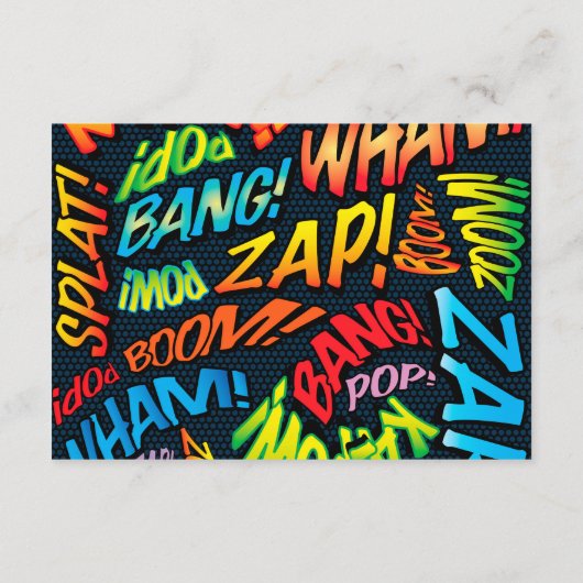 おもしろい漫画ブック結婚ズアコモデーション詳細 エンクロージャーカード (裏面)