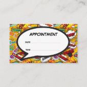 おもしろい漫画ブック音声バブルアポイントメントカード 名刺 (正面)