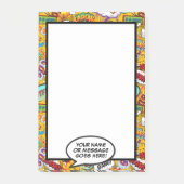 おもしろい漫画ブック音声バブル名メッセージ ポストイット (正面)