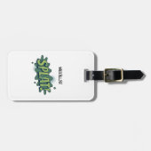 おもしろい漫画ポップ・アートのアートスプラットタイポグラフィ ラゲッジタグ (正面横)