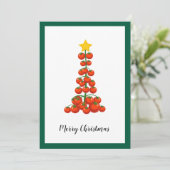 おもしろい漫画ミニマルモダンビーガンクリスマスツリー シーズンカード (スタンド正面)