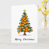 おもしろい漫画ミニマルモダンリストツリー カード (黄色い花)