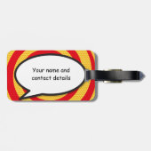 おもしろい漫画本が来たパーソナライズされた ラゲッジタグ (裏面横)