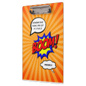 おもしろい漫画本のパーソナライズされたメッセージ クリップボード (左)