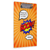 おもしろい漫画本のパーソナライズされたメッセージ クリップボード (右)